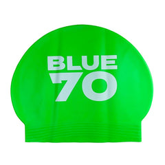 SILICONE SWIM CAP LOGO BLUE70