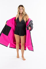 UNISEX BLACK CAMO PINK LONG SLEEVE DRYROBE